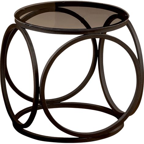 Decorotika - Mimo Modern Design Metal and Glass Table Basse - Noir (1/5)