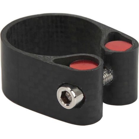 Collier de selle carbone CNC découpé pour vélo de route, pince de tube noir, fixation de tige de selle VTT, accessoire de serrage haute performance. (1/5)