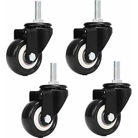 Roulette universelle pour chariot, vis silencieuse, 1,5 pouce, vis de perçage dorée, M8 25 universelle 4 (1/5)