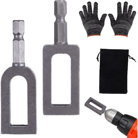 Outil Torsadeur Fil pour Perceuse, 9 11 Outil Torsion Fil Clôture Fer avec Gants (1/5)