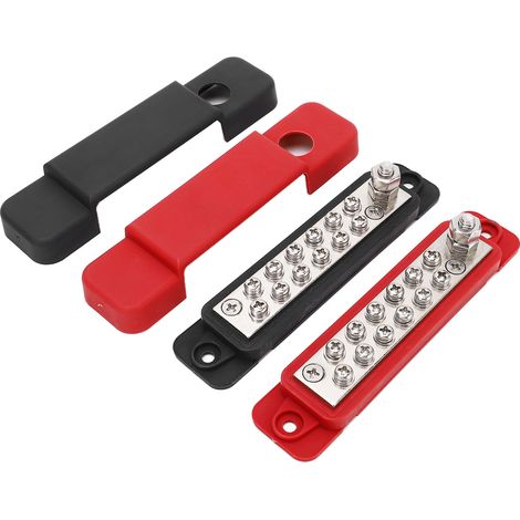 12-facher 12V 180A Sammelschienenverteilerblock mit 32 Anschlüssen für Boote/Fahrzeuge (1/5)