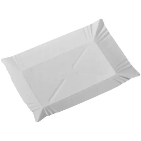 vassoio rettangolare bianco per carta 13 x 24 cm 100 pz.