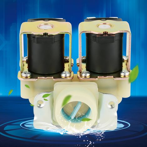 DN20 G3/4 DC 12V normalerweise geschlossenes Doppelkopf-Wassereinlassventil für Waschmaschine (1/5)
