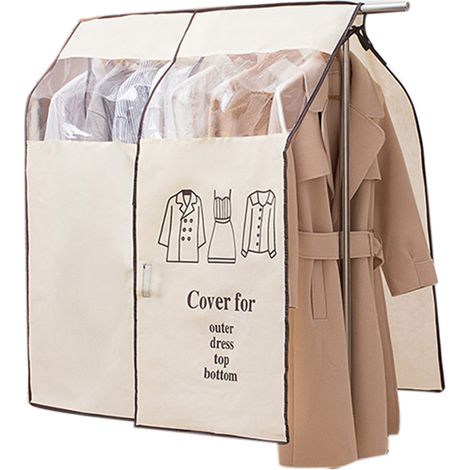 Housse anti-poussière en non-tissé pour vêtements, housse de rangement pour penderie, protection pour cintres, lot de plusieurs tailles