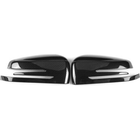 Enjoliveur de rétroviseur latéral en fibre de carbone pour Mercedes-Benz Classe A, B, C, E, GLA W204 W212 (1/5)