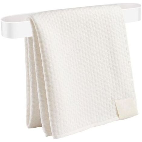 (Blanc)Porte-Serviettes, 30 cm Porte-Serviettes Auto-Adhésif et à Vis pour Salle de Bain Cuisine (1/5)