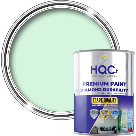 HQC Exterior Wall Insulating Paint - Weatherproof, Heat Reflecting & Energy Saving - Mint Green - 5L