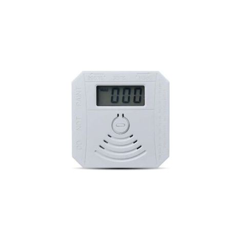 Rilevatore di gas, rilevatore di monossido di carbonio e fumo, rilevatore di CO a batteria con display a LED, luce lampeggiante, allarme acustico, sequenza di avviso - Bianco - Crezuo