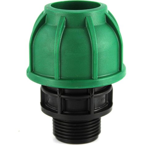 Raccordo con filetto maschio in polipropilene a compressione per irrigazione PN 10 Bar -Ø 25 X 3/4"