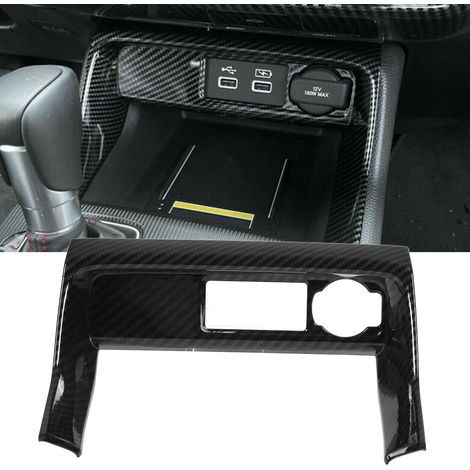 Fahrzeugmodifikation: 2022 Honda Civic der 11. Generation - Komplette Zigarettenanzünderblende - Carbonfaser-Textur, Linkslenker. (1/5)