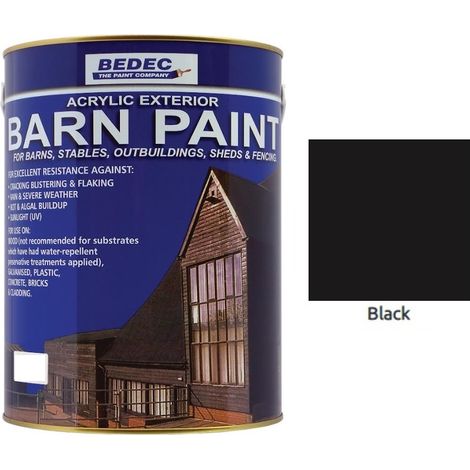 Bedec Barn Paint - Matt - Black - 2.5L