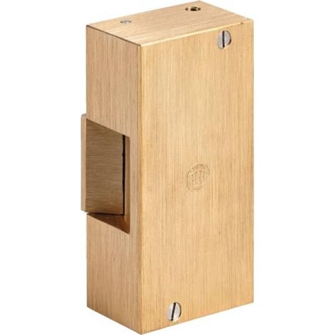 Gâche électrique en applique pour antipanique avec contre-pêne de sécurité - finition Bronze - MÉTALUX