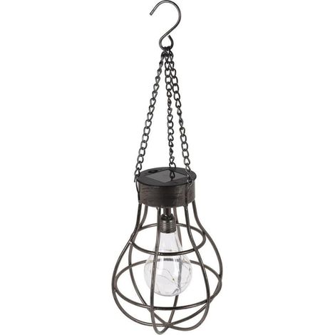 Home-styling Lampada solare marrone 50 cm in metallo per esterni (1/3)