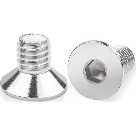M5x12mm Vis à Tête Fraisée Allen, Boulon Inox DIN7991/ISO10642 Hexagonal Acier Inoxydable A2 V2A, Filetage Métrique Cylindrique Avec Six Pans Creux (1/5)