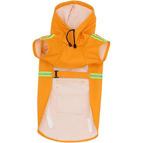 Veste imperméable pour chien, imperméable réfléchissant, vêtement de pluie pour animaux de compagnie, convient aux chiens pesant entre 1 et 2 kg.