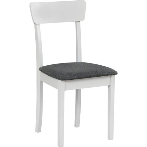 Selsey WEHRON - Sedia da pranzo imbottita - grigio scuro/bianco
