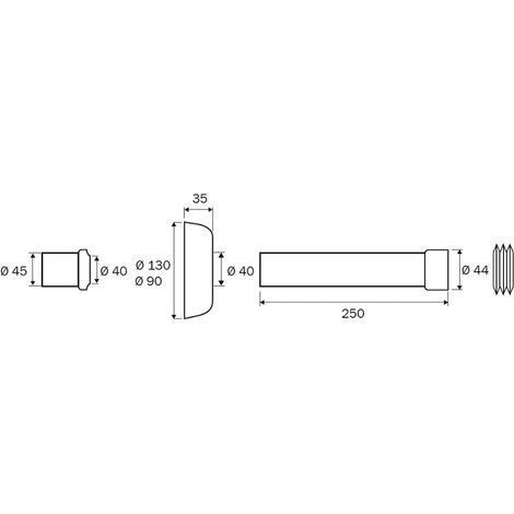 SCELTO DA DESIVERO Cannotto di allacc.telescopico l.250 codice prod: DSV12665