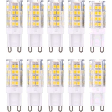 G9 LED-Glühbirnen, Warmweiß 3000 K, 5 W, G9 LED-Glühbirne, entspricht 40 W Halogenlampen, 420 Lumen, nicht dimmbar, 10er-Pack (1/4)
