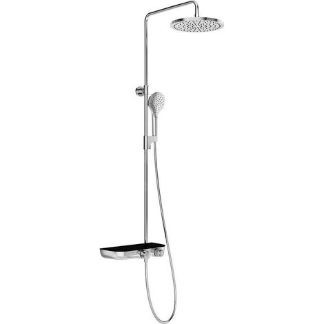 Ravak Termo - Set de douche avec thermostat, diamètre 25 cm, 3 jet, chrome/noir X070162 (1/5)