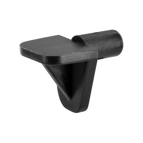 Taquet équerre d'étagère en plastique - finition noir - Ø 5 mm - sachet de 24 - Interges