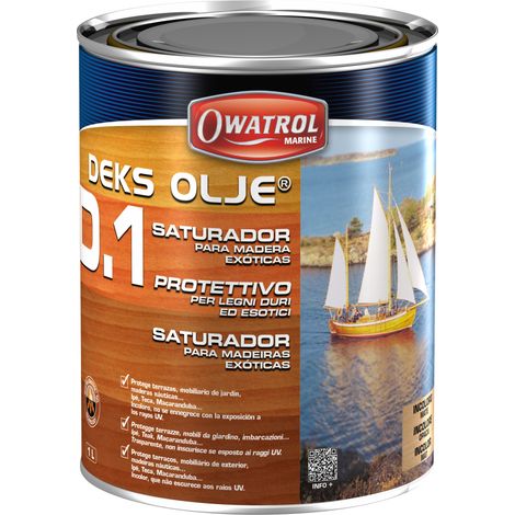 Saturador de madera exótica - ambientes marinos Owatrol DEKS OLJE D.1 Incoloro 2,5 litros