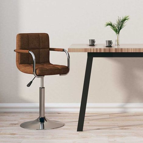 vidaXL Tabouret de bar Marron Tissu (1/5)