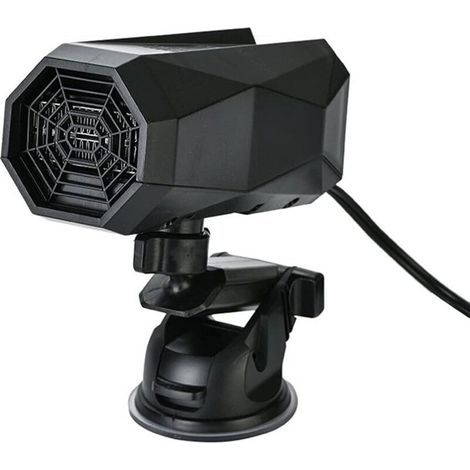 12V Portable Car Heater, Black Defroster, with Two Cooling Fan Modes, 150W Cigarette Lighter Plug, 360 Degree Adjustable (1/5)