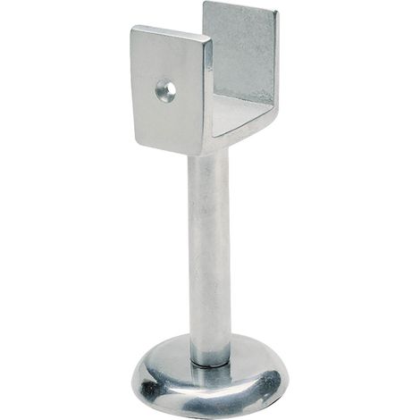 Trennwandstütze U-förmig, Bodenabst. 102mm, Lichte Breite 25 mm, silber eloxiert