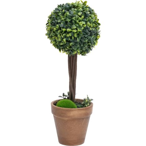 Maison Exclusive - Piante di Bosso Artificiale 2 pz a Sfera con Vaso Verde 56 cm