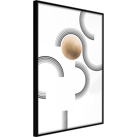 Affiche Murale Encadrée "Sphere in a Trap" 30 x 42 cm Noir