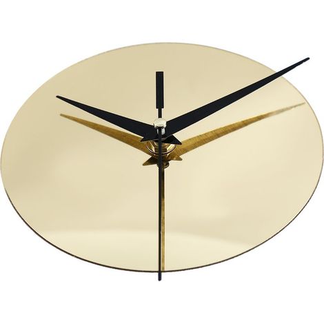 Horloge murale à quartz DIY avec autocollant effet miroir circulaire créatif