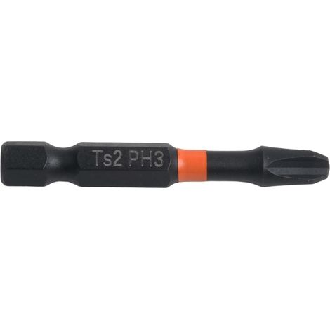 Embouts tournevis, PH3/acier allié, noir, pour vissage et montage (1/5)