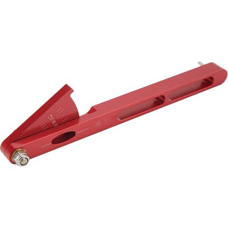 Indicateur d'usure de chaîne de vélo multifonctionnel, outil de mesure en alliage d'aluminium rouge (1/5)