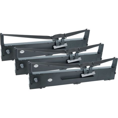 vhbw 3x Ribbon Cartridge compatible with Epson LQ-890 Dot Matrix, Receipt Printer - Black Ink Ribbon (1/5)