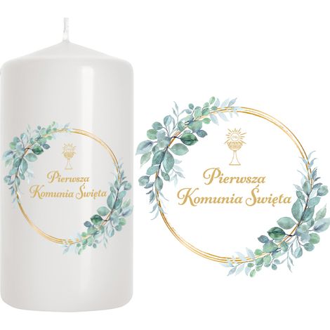 BOUGIE Bougie de communion pour table ronde 10 cm