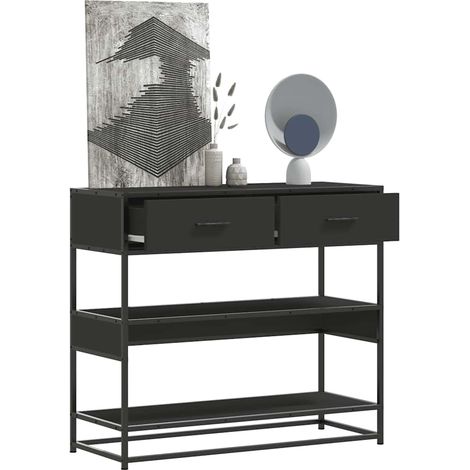 Konsolentisch Schwarz 90x35x80 cm Holzwerkstoff