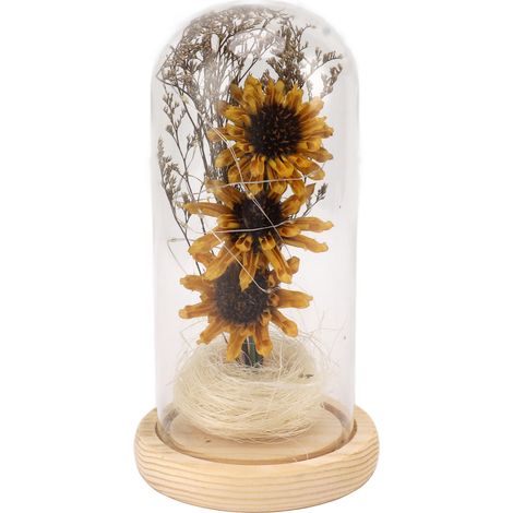 tournesol éternelle LED 3 tournesols jaunes à piles (1/5)