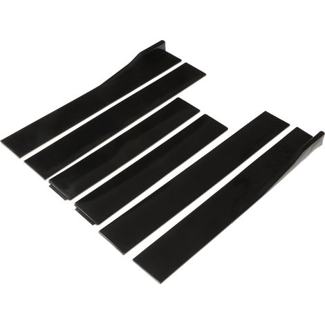 Bas de caisse de voiture 2,2 m Noir brillant, extensions de bas de caisse extérieur, diffuseurs de pare-chocs (1/5)