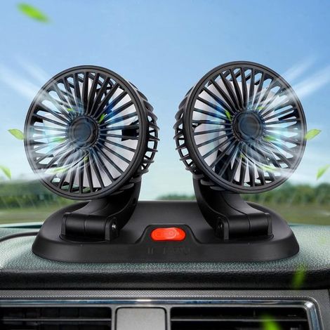 Mini ventilador potente y silencioso con rotación de 360° y 2 velocidades para camping y coches, ideal para SUV, camiones y furgonetas. (1/5)