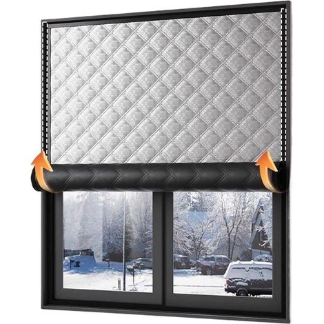 Film Isolant pour fenêtre sur Mesure Anti Froid d'hiver Store occultant
sans perçage,réutilisable de survitrage thermo Cover,Rideau Protection Solaire Isolant Thermique- Amovible (1/5)