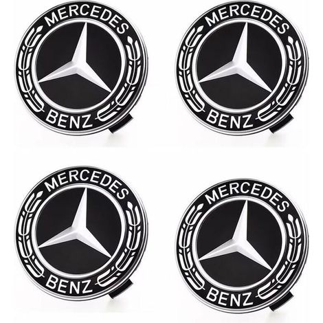 Sunny – Cache mozzi Mercedes Benz 75mm – confezione da 4 tappi in ABS – Sostituzione della ruota copre indossato – Integrazione perfetta e una resistenza ottimale (1/5)