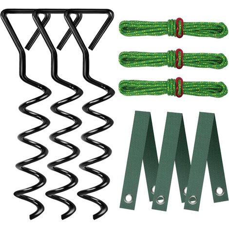Lot de 9 piquets d'arbre en spirale, robustes, pour tuteurer ou protéger les jeunes arbres des intempéries (1/5)