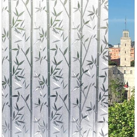 Film Autocollant Bambou pour Fenêtre 60x200 cm Intimité et Protection UV, Facile à Appliquer (1/5)
