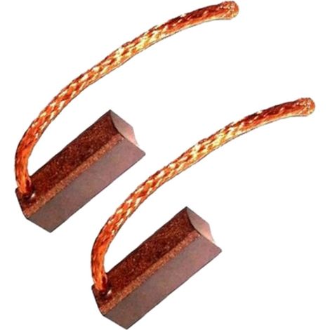 2x Trade-Shop Bronzekohlen / Motorkohlen / Kohlebürsten / Schleifkohlen 7x7x18mm Kabellänge 40mm für viele KFZ PKW Motoren Antriebe 12-24V (1/3)