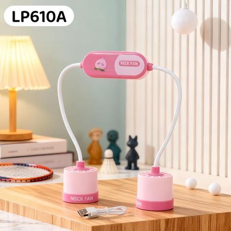 Nouveau ventilateur de cou pliable mains libres avec lumière LED – Ventilateur de sport turbo sans pales (rechargeable par USB) (1/5)