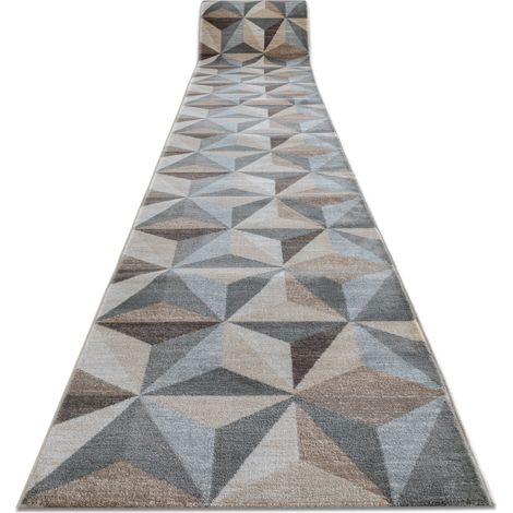 Alfombra de pasillo con refuerzo de goma  Enrejado Trébol marroquí marrón Trellis 120 cm30351 brown 120x1350 cm (1/5)