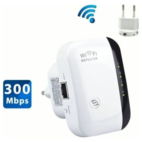 WiFi Amplifier, 2.4G Wireless Internet Booster for Home 300Mbps Super boost WiFi Range Extender WLAN Signal Booster Repeater, Easy Setup and Coverage (1/4)