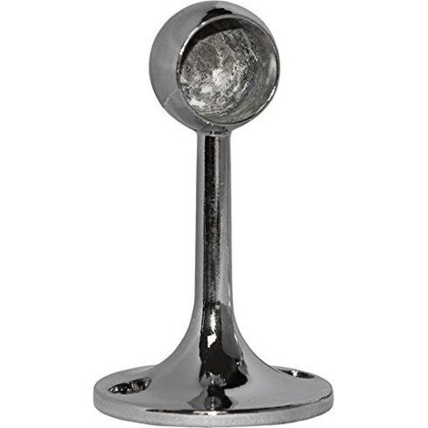Bulk Hardware BH01996 Support d'extremite porte-serviette Chrome, 19 mm, Set de 2 Pieces