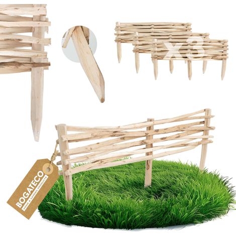 Lot de 3 Bordures Bogateco Noisetier 20x90 cm Enfichables (1/5)