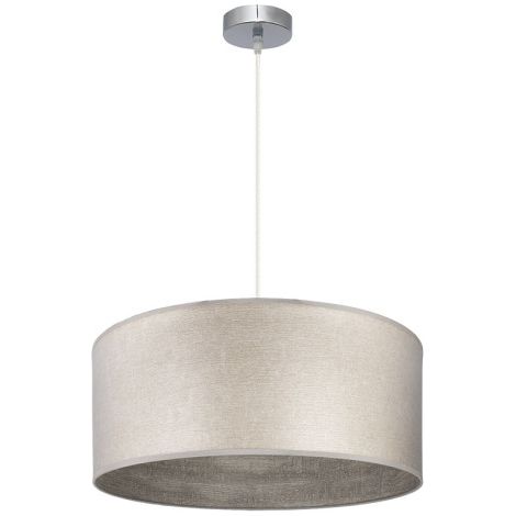 FABRILAMP Tania Pendelleuchte 1xe27 Nickel/Holz Grau Regx50x50 Cm (1/2)